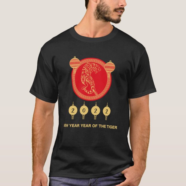 Happy Chinesisch Neujahr Tiger 2022 Chinesisches N T-Shirt (Vorderseite)