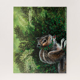 Happy Chipmunk in Fern