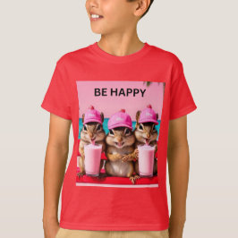 Happy Chipmunks mit Erdbeermilch T-Shirt