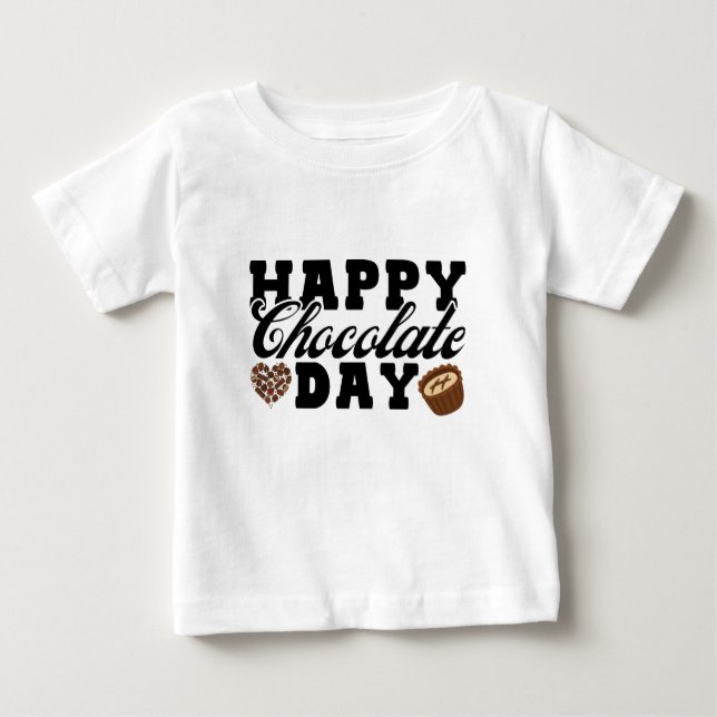 Happy Chocolate Day, Chocolate Lover's Joyful Baby T-shirt (Vorderseite)