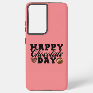 Happy Chocolate Day, Chocolate Lover's Joyful Samsung Galaxy Hülle