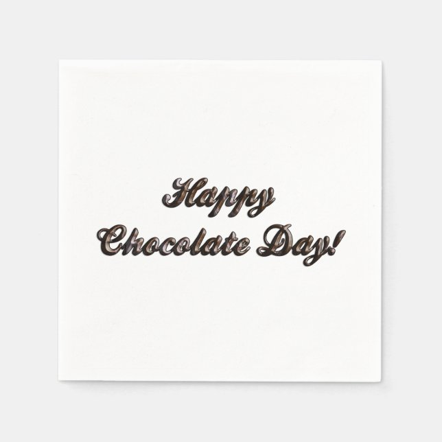 Happy Chocolate Day Serviette (Vorderseite)