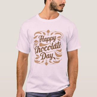 Happy Chocolate Day typographie design t-shirt