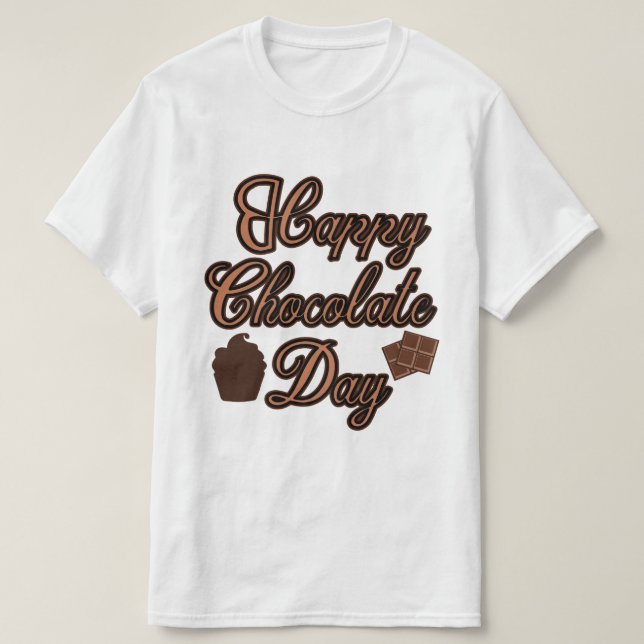 Happy Chocolate Day typography T - Shirt Design (Design vorne)