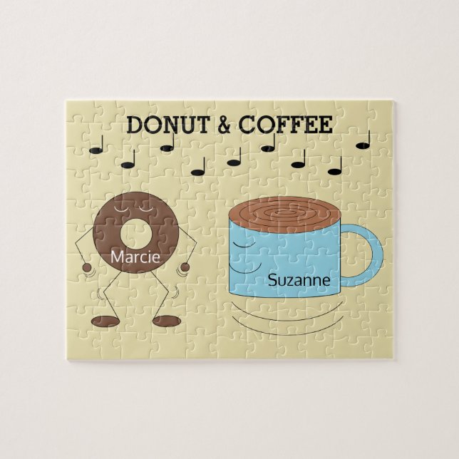 Happy Chocolate Mattierte Donut & Coffee Tasse: (Horizontal)