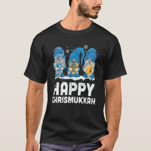Happy Chrismukkah 2021 mit Menorah Dreidel Gnome T-Shirt