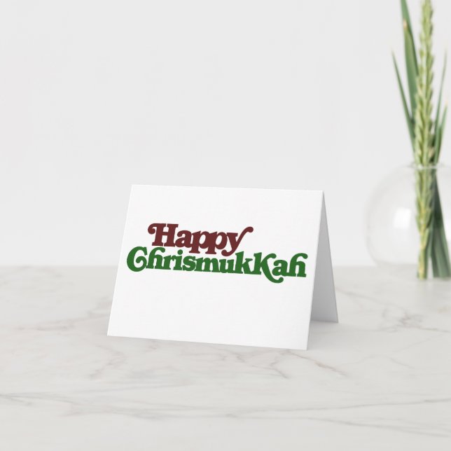 Happy Chrismukkah Feiertagskarte (Vorderseite)