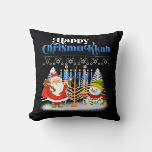 Happy Chrismukkah Funny Hanukkah Weihnachtsjuwis Kissen