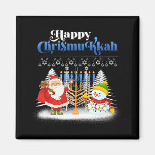 Happy Chrismukkah Funny Hanukkah Weihnachtsjuwis Magnet