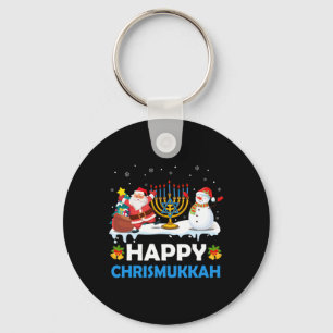 Happy Chrismukkah Hanukkah Fun Frohe Weihnachtsjud Schlüsselanhänger