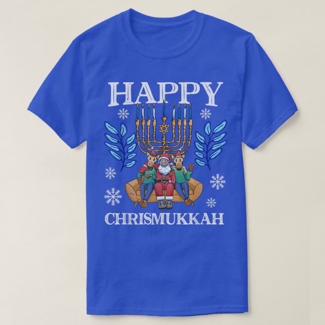 Happy Chrismukkah Hanukkah T-Shirt (Design vorne)