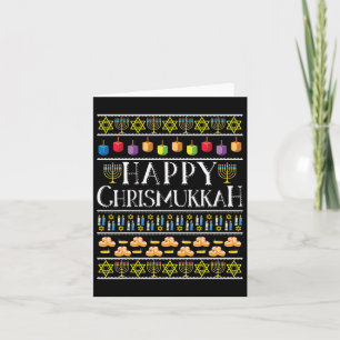 Happy Chrismukkah Hanukkah Ugly Weihnachtsthema De Karte