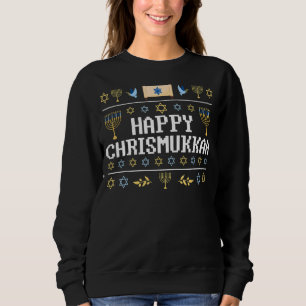 Happy Chrismukkah jüdische Weihnachten Hanukkah Ch Sweatshirt