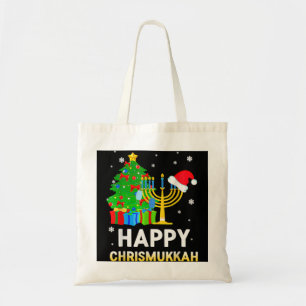 Happy Chrismukkah jüdische Weihnachten Hanukkah Ho Tragetasche