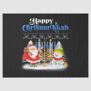 Happy Chrismukkah Jüdische Weihnachtszeit Hanukkah Seidenpapier