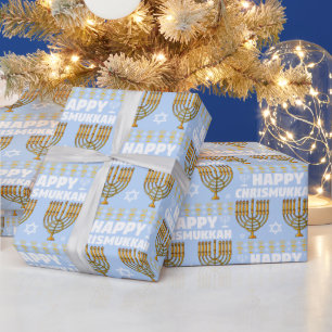 Happy Chrismukkah Menorah Geschenkpapier