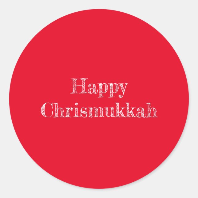 Happy Chrismukkah Sticker (Vorderseite)