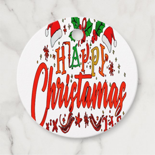 HAPPY CHRISTAMAS GESCHENKANHÄNGER (Vorderseite)