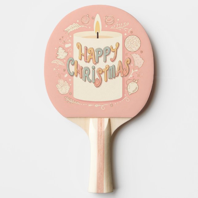 HAPPY CHRISTAMAS TISCHTENNIS SCHLÄGER (Vorderseite)