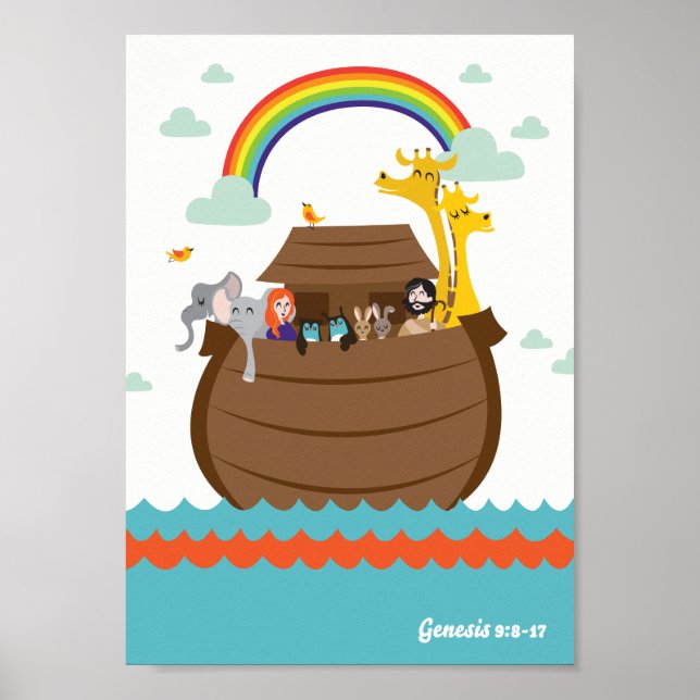 Happy Christlich Kids Poster Bible Story Noahs Arc (Vorne)
