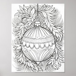 Happy Christmas Adult Coloring Poster