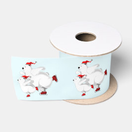 Happy Christmas Bear Ribbon Satinband