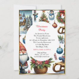 Happy Christmas beautiful party friends family Einladung