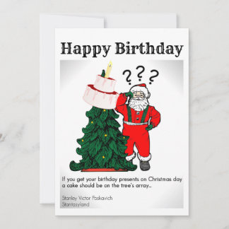 Happy Christmas Birthday Design Karte