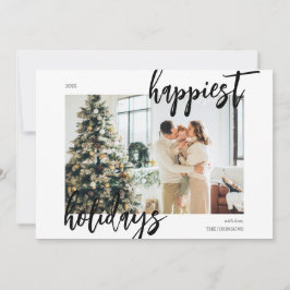 Happy Christmas Brush Script Foto Feiertagskarte