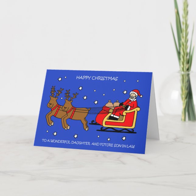 Happy Christmas Daughter and Future Son-in-Law Karte (Vorderseite)