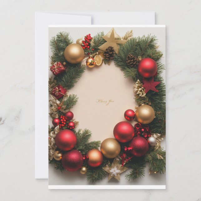 HAPPY CHRISTMAS DAY CARD EINLADUNG (Vorderseite)
