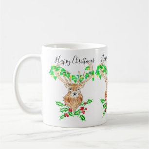 Happy Christmas Deer Kaffeetasse