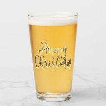 Happy Christmas Elegante Imitate Gold Typografie C