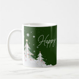 Happy Christmas – Festive Holiday Green Mug Kaffeetasse
