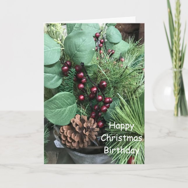 **HAPPY CHRISTMAS GEBURTSTAG** GEBURTSTAGSKARTE FEIERTAGSKARTE (Vorderseite)