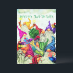 Happy Christmas Gnomes Birthday Card<br><div class="desc">Geburtstagskarten mit Happy Christmas Gnome Geburtstag Feier Funny Happy Kleine Gnome - Anpassbar - oder wählen / Fügen Sie Ihren einzigartigen Text / Schriftart / Farbe - Make Your Special Gift - Neu vergrössern und verschieben oder entfernen und hinzufügen / Bild mit Anpassungs-Tool ! - Zeichn und Design von MIGNED....</div>