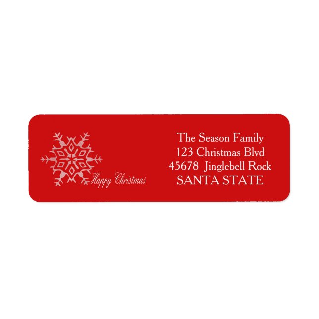 Happy Christmas Holiday Address Label (Vorne)