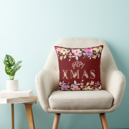 Happy Christmas Holiday Elegant Kissen