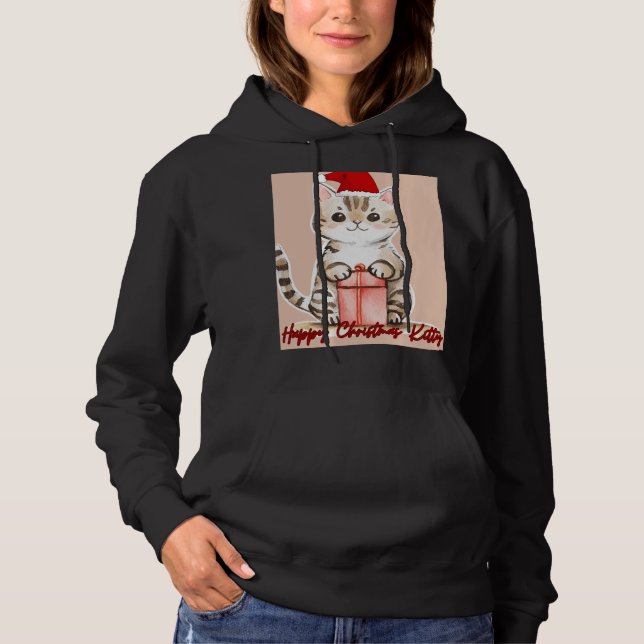 Happy Christmas Kitty Hoodie (Vorderseite)
