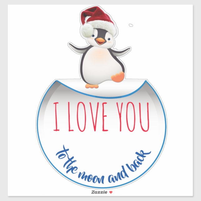 Happy Christmas Penguin Aufkleber (Blatt)