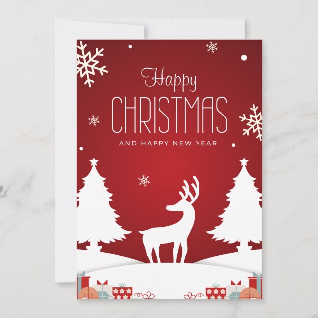 Happy Christmas Postcard Feiertagskarte (Vorderseite)