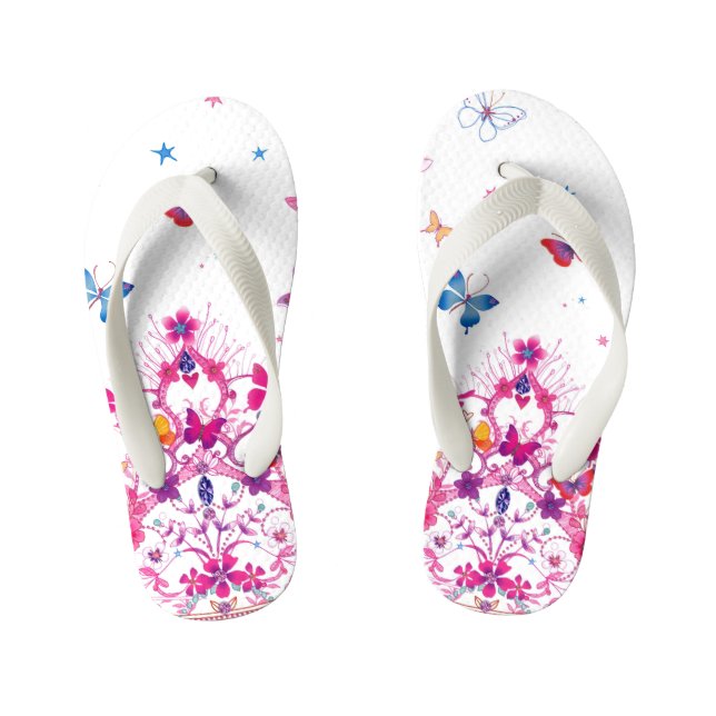 Happy Christmas Princess Stilvolle Kinder Flip Flo Kinderbadesandalen (Fußbett)