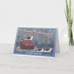 Happy Christmas Snails Feiertagskarte
