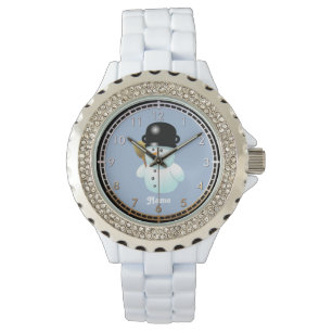 Happy Christmas Snowman Armbanduhr