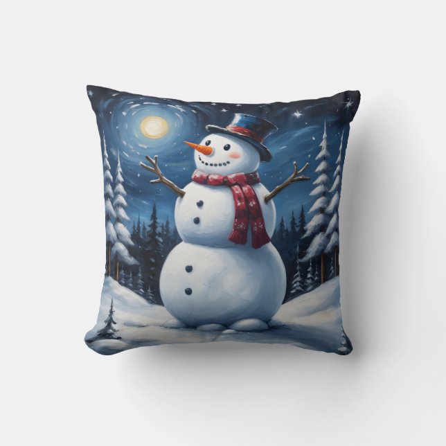 Happy christmas snowman kissen (Vorderseite)
