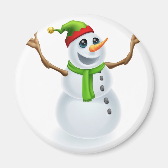 Happy Christmas Snowman Magnet (Vorne)