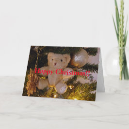Happy Christmas Soft Toy Teddy Bear Karte