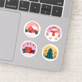 Happy christmas sticker collection