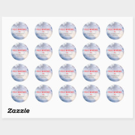 Happy Christmas sticker- feliz Navidad (Spanisch) Runder Aufkleber