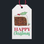 Happy Christmas UK British Cake Slice Festive Geschenkanhänger<br><div class="desc">Das britische Design zeigt eine originelle Marker-Illustration eines köstlichen Britischen Weihnachtskuchens,  überzogen mit heiligen Blätter und Beeren. Ideal,  um die festliche Zeit zu feiern! Dieses englische Weihnachtskuchen-Design ist auch auf anderen Produkten erhältlich. Sehen Sie nicht,  wonach Sie suchen? Kontaktieren Sie Rebecca,  um etwas für Sie entworfen zu haben.</div>